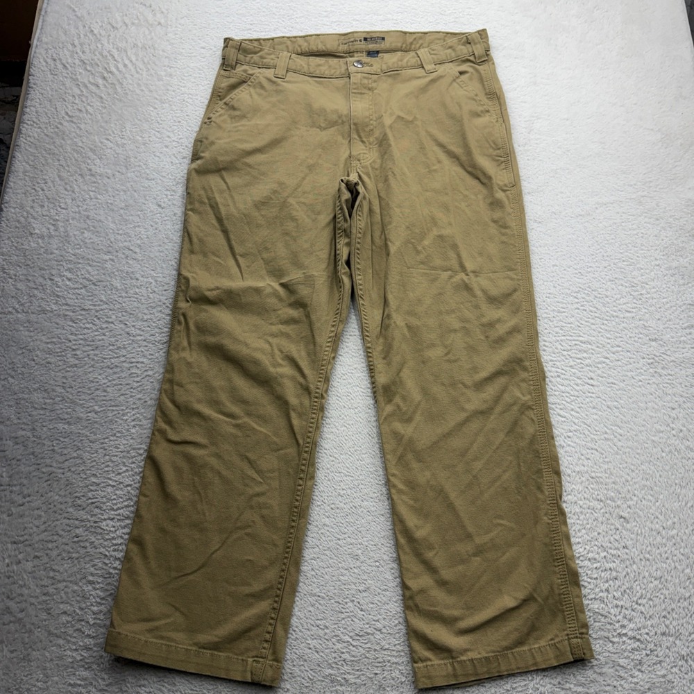 Carhartt BN2291-M Rugged Flex Relaxed Fit Canvas Work Pants Tan Mens 38x30